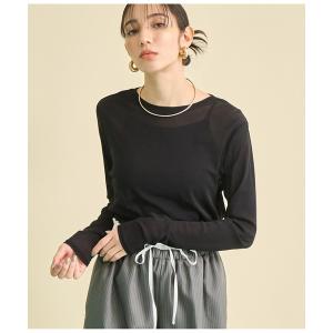 tシャツ パワーネット メッシュ シアー クルーネック プルオーバー レディース
