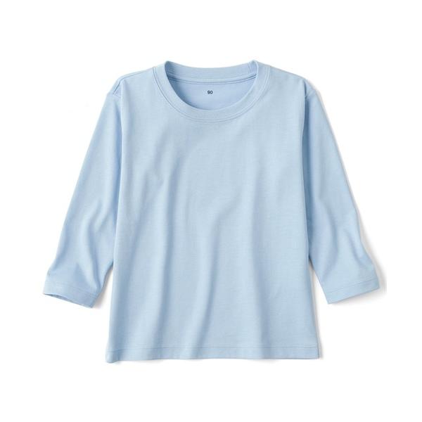 tシャツ ベビー　あたまするっと　天竺編みクルーネック長袖Ｔシャツ キッズ 子供服 男の子 女の子