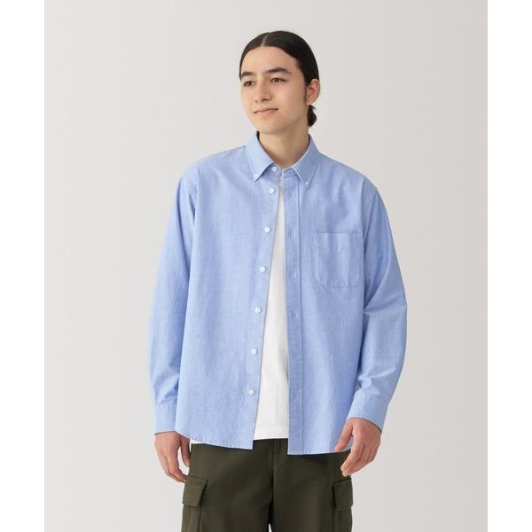 シャツ 紳士　洗いざらしオックスボタンダウン長袖シャツ メンズ レディース