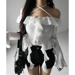 AWL Ellno de Mavie チュニック damage knit mini one-piece 