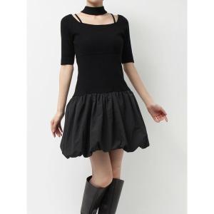 ワンピース バルーンドッキングミニニットワンピース