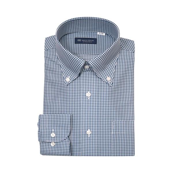 フォーマル シャツ 形態安定ノーアイロン ボタンダウン ニット 長袖ストレッチビジネスワイシャツ メ...