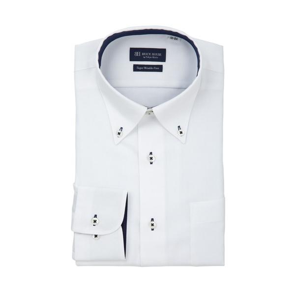 フォーマル シャツ 超形態安定ノーアイロン ボタンダウン 長袖ビジネスワイシャツ メンズ