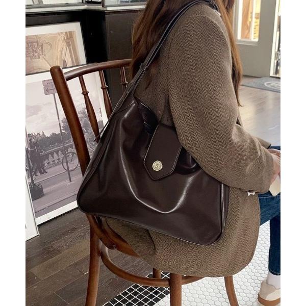 ショルダーバッグ バッグ レトロシーリングボタントート レディース