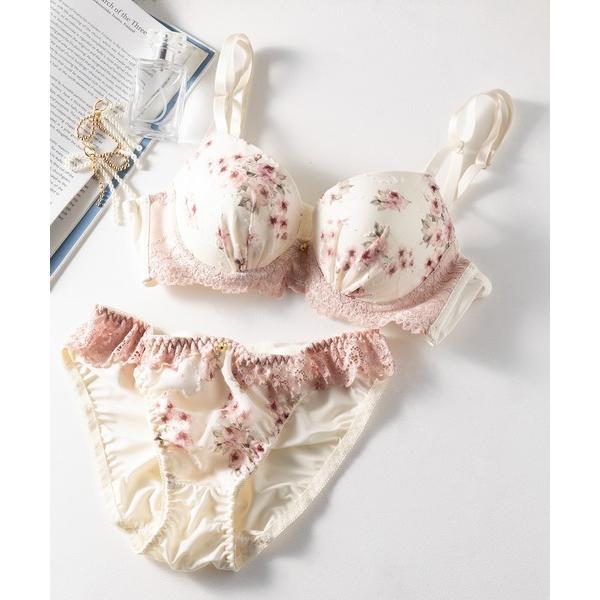 ブラジャー ショーツセット 「Lace Drape」選べるバリエーション！ノンワイヤー脇高ブラ＆ショ...