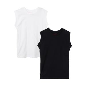 tシャツ 半袖 「HANES/ヘインズ」2P スリーブレスTシャツ レディース