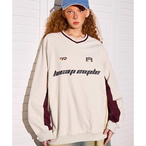 トレーナー スウェット オーバーサイズ スポーティ スウェット ゲームシャツ WO25S4TP05「...