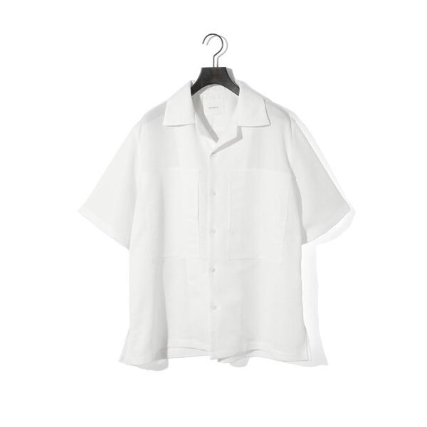 シャツ MIDIUMISOLID Men’s レノクロスオープンカラーシャツ メンズ