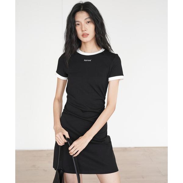 ワンピース 半袖 配色Tシャツワンピース EM25s009「EIGHTHMONTH」
