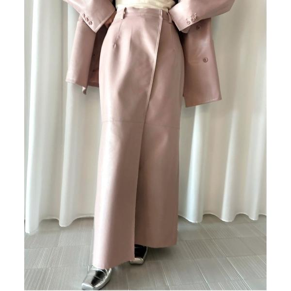 スカート LUSTER SYNTHETIC LEATHER SKIRT