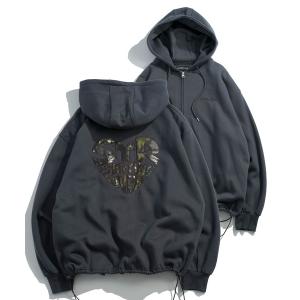 パーカー embroidery print zip hoodie / 刺繍 プリント ジップ パーカー メンズ レディース｜ZOZOTOWN Yahoo!店