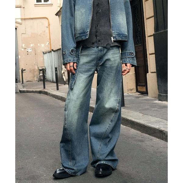 ジーンズ 「Ruelle」Flared Denim Pants with Seam Detail  ...