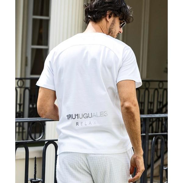 tシャツ 1PIU1UGUALE3 RELAX(ウノピゥウノウグァーレトレ リラックス)バックプリン...