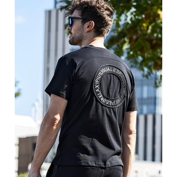 tシャツ 1PIU1UGUALE3 RELAX(ウノピゥウノウグァーレトレ リラックス)バックプリン...