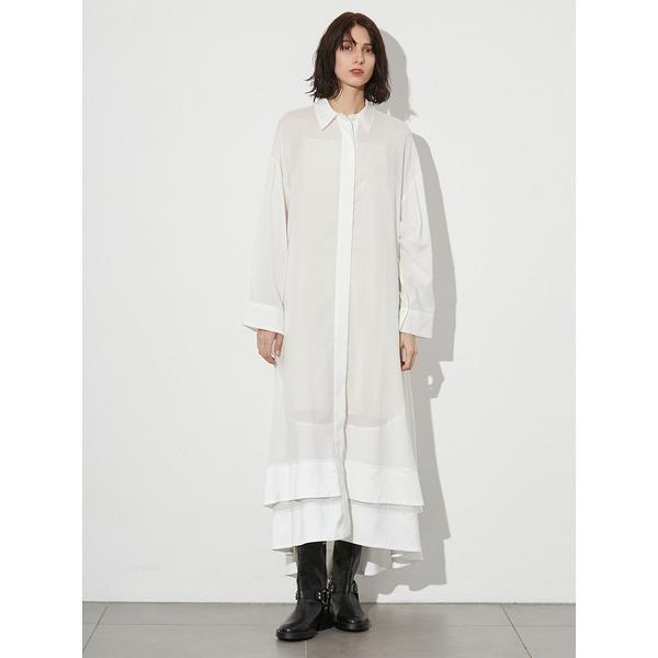 ワンピース ヘムフレア2WAYシャツワンピース