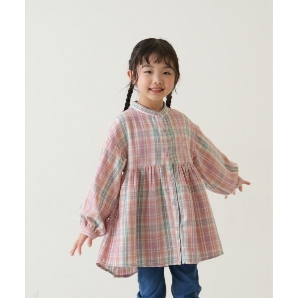 チュニック チェックスタンドチュニック キッズ 子供服 女の子