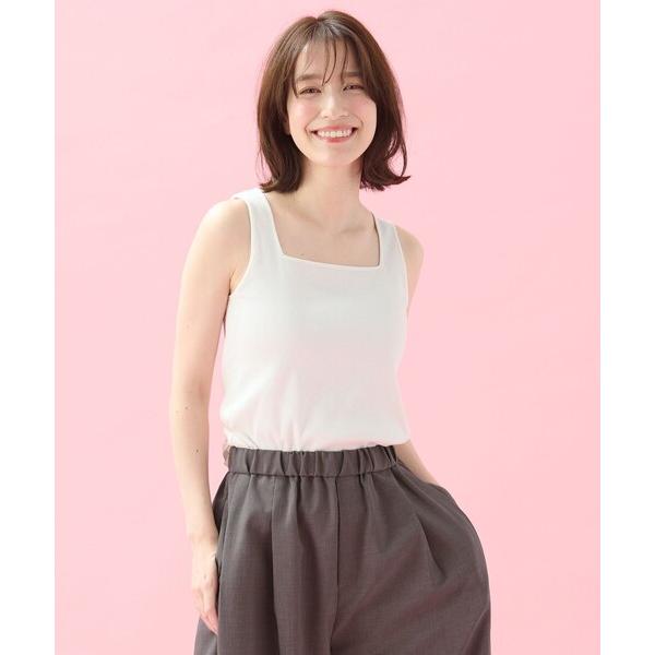 タンクトップ ノースリーブ 「新色追加/洗濯機可/UVカット/抗菌防臭/アンチピリング」スクエアタン...