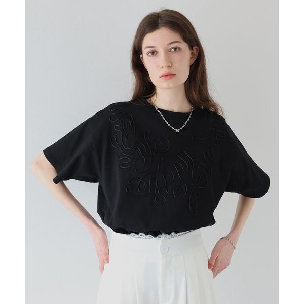 tシャツ コード刺繍Tシャツ レディース