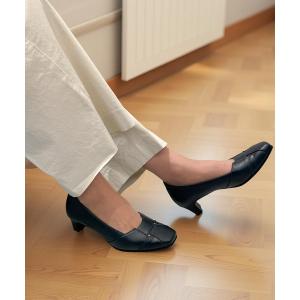 パンプス 「3E／日本製／本革」編み込みデザインパンプス