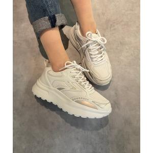 スニーカー 「本革/軽量/240g/厚底/3.5cm/カップインソール」厚底スニーカー レディース