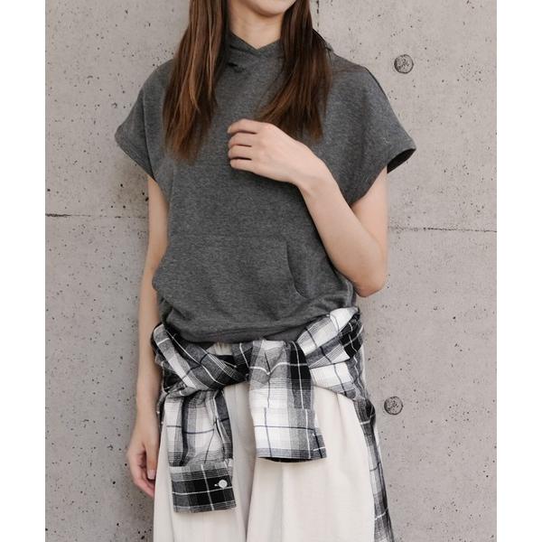 パーカー フレンチスリーブパーカー レディース