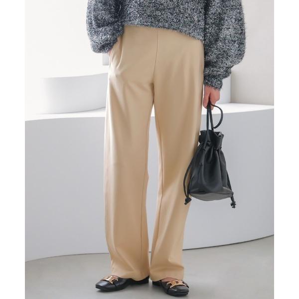 ワイドパンツ パンツ ストレッチカーブワイドパンツ レディース