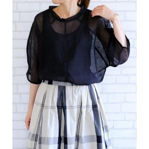 tシャツ 半袖 涼しげ素材のシアートップス レディース