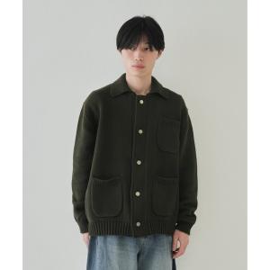 カーディガン リブニット ポケット カーディガン メンズ レディース