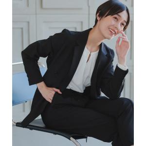 vintage ゴブラン織 総柄 デザイン ブラック フレア セットアップスーツ Flolia（フロリア） セットアップ フレアジャケット テーパードパンツ