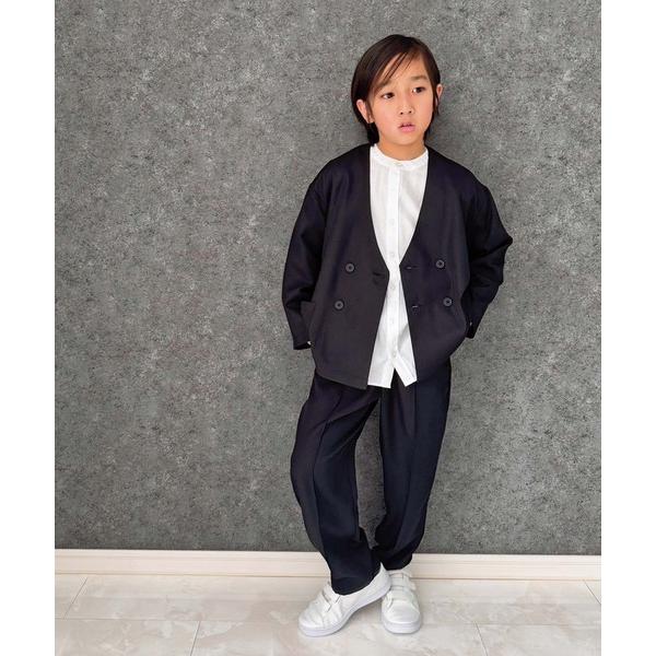 フォーマル 発表会 卒園式 入学式 ノーカラー　スーツ　上下セット　セットアップ キッズ 子供服 男...