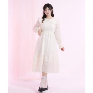 ワンピース ジャガードレースセーラーワンピースの商品画像