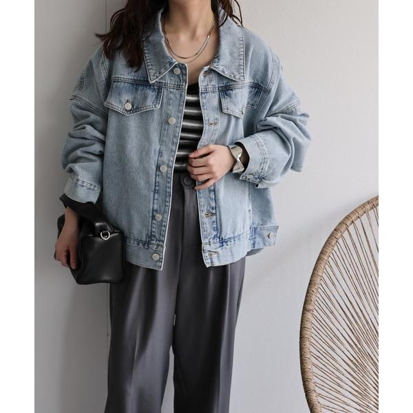 デニムジャケット gジャン コクーンシルエットビッグGジャン / オーバーサイズデニムジャケット レ...