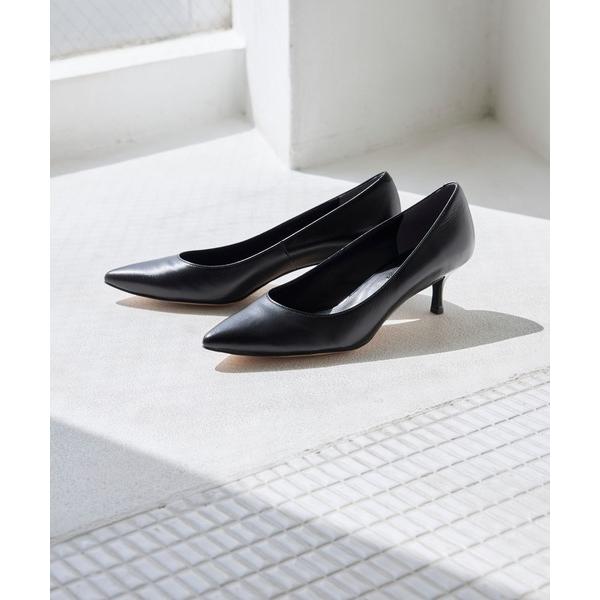 パンプス スティレットローヒールポインテッドパンプス