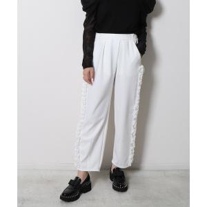 パンツ サイドフリルバレルパンツ レディース