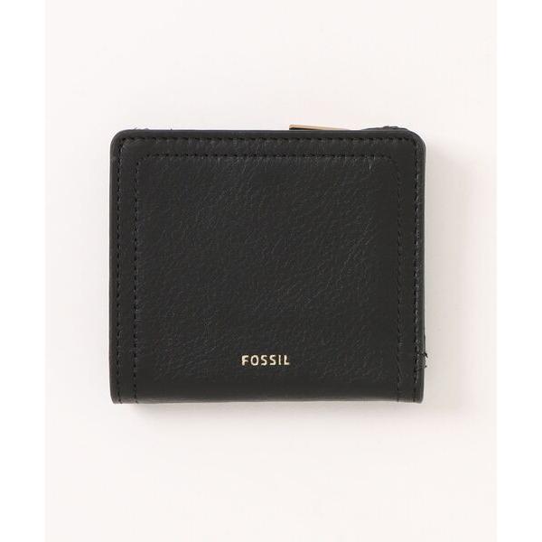 二つ折り 二つ折り財布 財布 フォッシル 二つ折り財布 レディース PU， PVC ブラック  SL...
