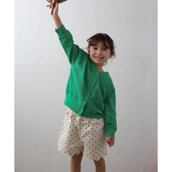 カーディガン  「3-10才対応」ハート刺繍スナップボタンカーディガン キッズ 子供服 女の子