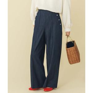 パンツ リヨセルデニムパール釦 レディース