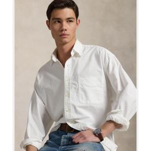 シャツ オーガニック コットン ビッグ シャツ メンズ