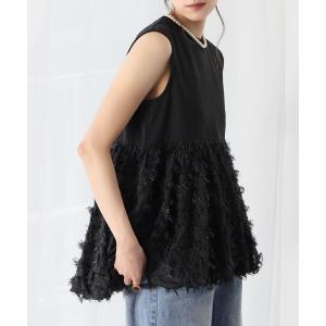 ELFRANK tシャツ 半袖 ダンボール ドット パフスリーブ トップス「着用 