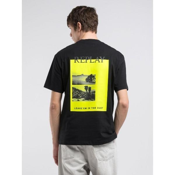 tシャツ リラックスフィット ベーシックジャ−ジーコットンプリントTシャツ メンズ