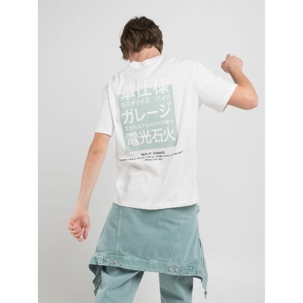 tシャツ リラックスフィット オープンエンドコットンプリントTシャツ メンズ