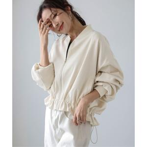 ブルゾン アウター ドロスト ギャザーブルゾン レディース