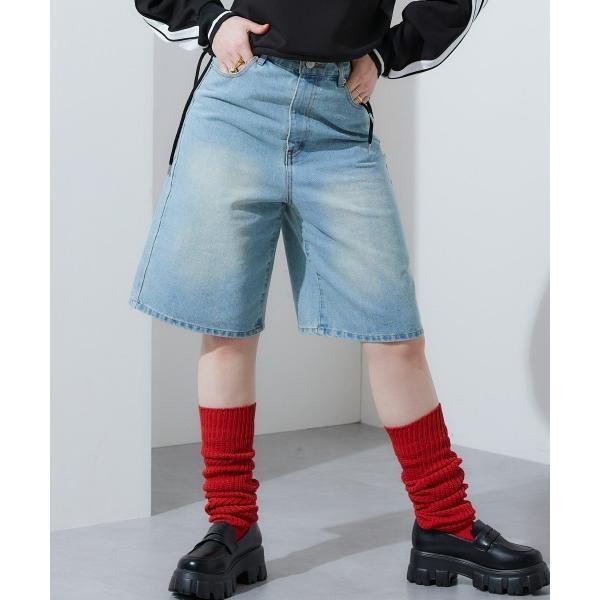 ハーフパンツ ジーンズ デニム デニムパンツ 短パン ハーフデニムパンツ レディース