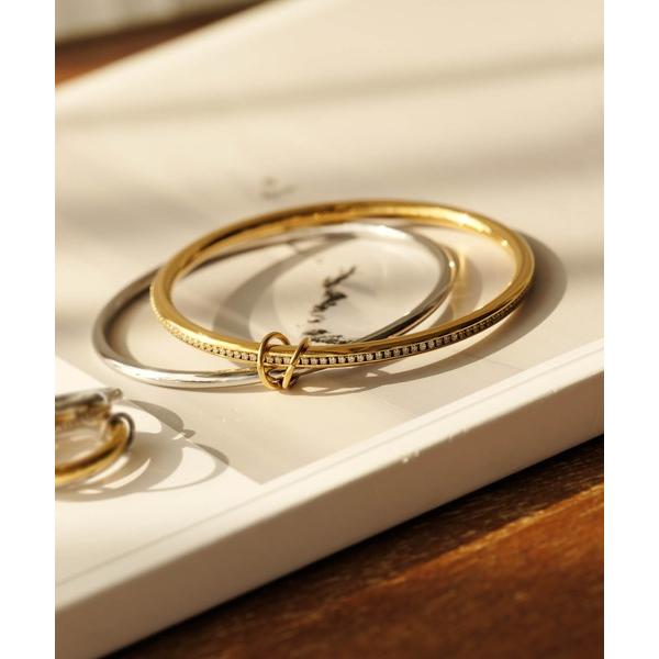 バングル コンビカラービジューレイヤードバングル レディース