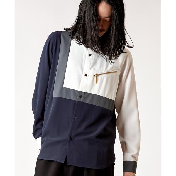 シャツ 「NO ID.」Multi Cleric Zip Shirt / マルチ クレリック ジップ...
