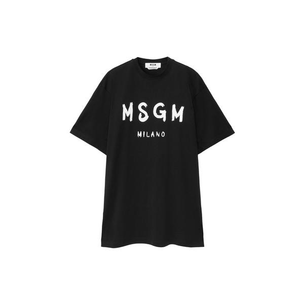 ワンピース 「Basic Color」MSGM ブラッシュロゴ Tシャツワンピース
