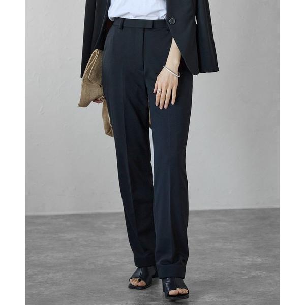 スラックス パンツ 裾上げ不要らくらくストレートパンツ　セットアップ可 レディース