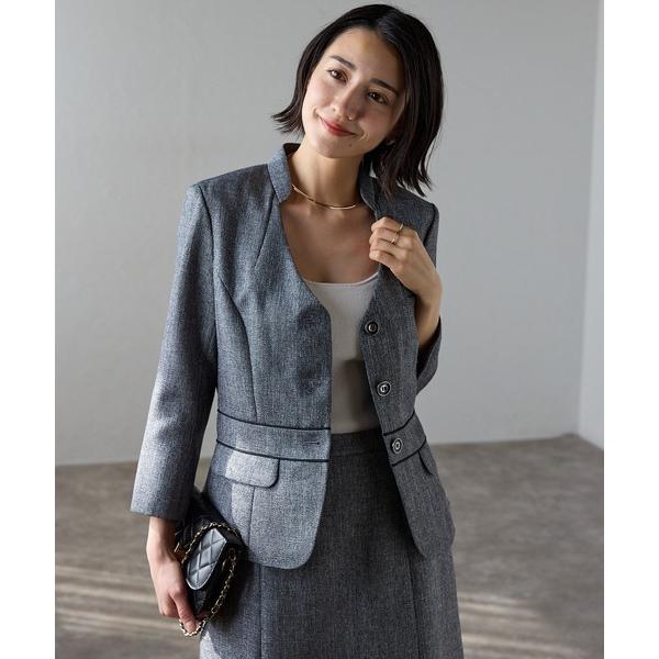 スーツ セレモニー 高機能ツイードジャケット　セットアップ可 レディース
