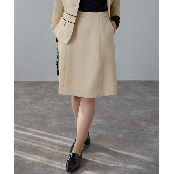 スカートスーツ セレモニー ツイードAラインスカート セットアップ可