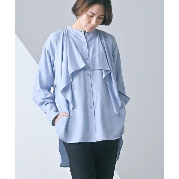 ブラウス シャツ ショールレイヤーシャツ レディース